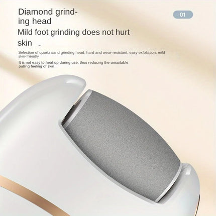 Rechargeable electric foot grinder - thick leather polishing, gentle exfoliation, painless calluses removal, portable, suitable