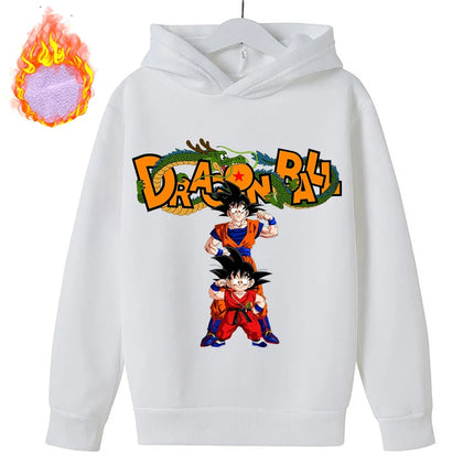 New Dragon Ball Z Hoodies Children's Goku Fleece Sweatshirt Y2k Trendy Plush Hoodie Anime Pattern Clothes Clothing for Boys Gift