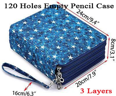 72/120/168/200 Slots School Pencil Cae for Girls Stationery Box Organizer Large Capacity Pencilcase Kawaii Pen Bag Office Pouch