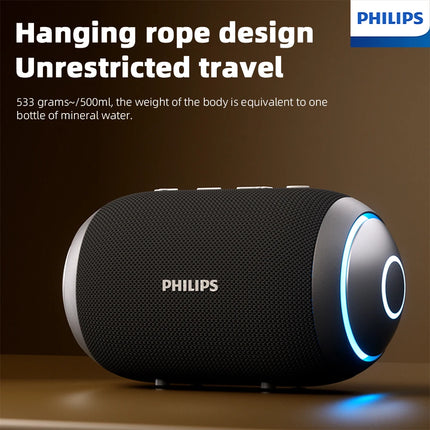 Philips TAS3209 Outdoor Portable Wireless Speaker W/ Colorful Lighting 1800mAh Battery Life Wonderful Sound Music for Camping