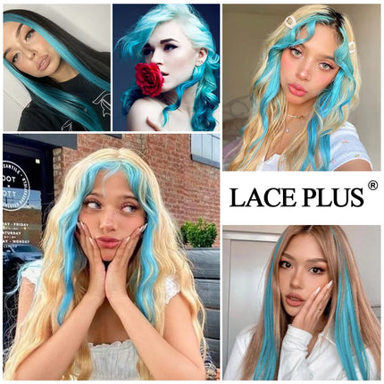 10 Packs Synthetic Straight Hair Colored Clip In One Piece Hair Extensions 22inch Rainbow Color Synthetic Clip In Hair Extension