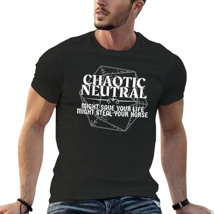 Chaotic Neutral - Might Save Your Life. Might Steal Your Horse DnD Character Alignment Print T-Shirt