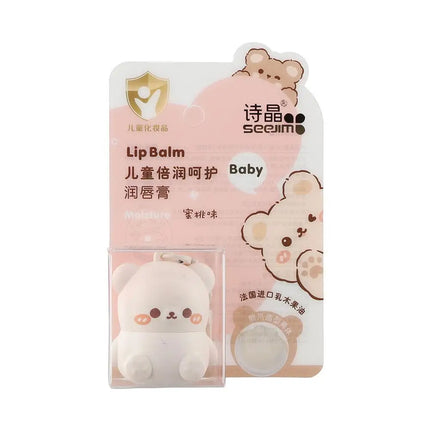 Children Fruity Lip Balm Moisturizing Anti-Dry Anti Crack Lip Balm Baby Available Lip Care Cute Little Bear Lipstick SkinCare