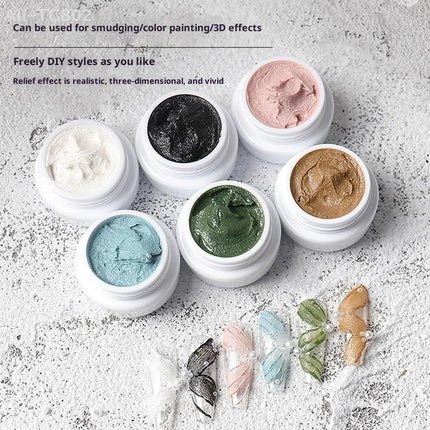 3D Relief Gel Nail Polish, Carving Plaster, Drawing Gel Effect, Painting Gel, Lacquer Varnish, Nail Art