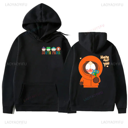 Funny South Park Cartoon Character Hoodie Cute Kenny Print Pullover Harajuku Streetwear Unisex Clothing Sudadera Hombre Y2k Tops