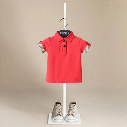 Summer Baby Boy polo Shirt Fashion Kids Short Sleeve T Shirt  Striped Children Cotton Clothes 1-9 Years Boy Tops Drop Shipping