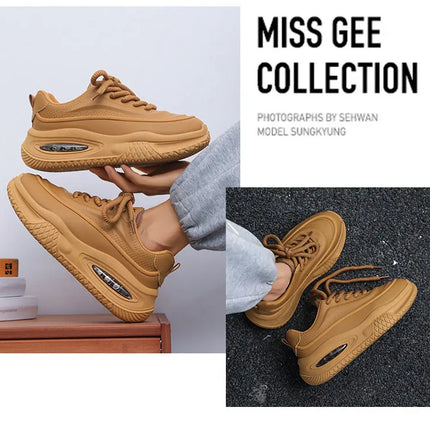 Men's Casual Sports Shoes, Fashionable Thick-Soled Skateboarding Shoes, Trendy and Comfortable Men's Outdoor Shoes