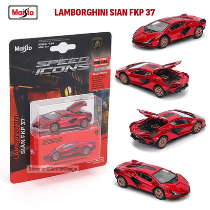 Maisto 1:64 Ferrari 812 Superfast SF90 SP1 Lamborghini 37 Chassis full alloy die-casting car model collection gift toys