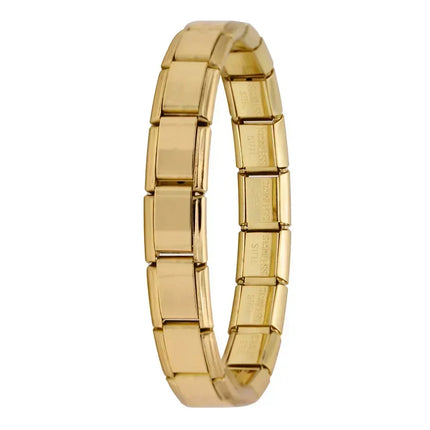 Hapiship New Women's Jewelry 9mm Width Itanlian Elastic Charm Bracelet Fashion Stainless Steel Bangle ST-