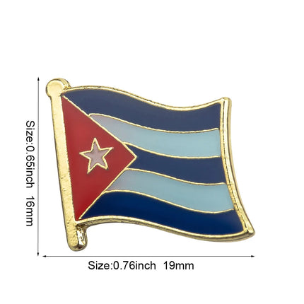 Cuba Flag Badge Brooch Natinal Lapel Pins Flag Lapel Pins Country Flag Badge