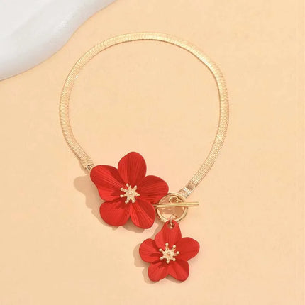 Fashion Cherry Blossom Charm Anklets for Women Summer Beach Accessories Gold Color Chain Anklet Leg Bracelets Wedding Gift