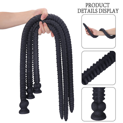 New 100cm Super Long Butt Plug Soft Thread Large Anal Whip In-Depth Anal Dildo Masturbator Anal Stimulator Sex Toy For Men Women