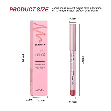 1/4Pc Mini Waterproof Matte Lipliner Pencil Pink Brown Contour Tint Lipstick Lasting Non-stick Cup Moisturising Lips Makeup Kit