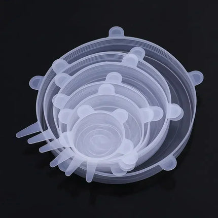 6pcs silicone lid Reusable Silicone Stretch Lids For Food Bowls - Multifunctional Fruit And Vegetable Fresh-Keeping Cover