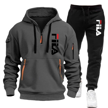 Spring/Autumn Men's Sports Set, Trendy Men's Sweatshirt Set, Casual Long Sleeve Sweatshirt and Pants Two-Piece Set Hoodies Sets