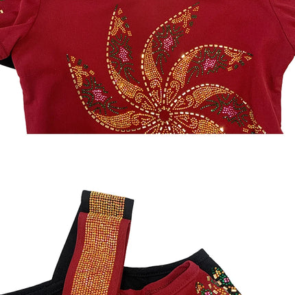 New Summer European Clothes Women's T-Shirts Luxury Butterfly Hot Diamonds Tees Sexy Streetwear Off-Shoulder Tops Shirt