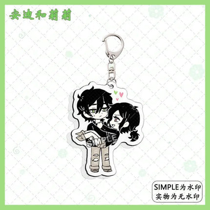 Game The Coffin of Andy and Leyley Cosplay Acrylic Keychain Women Man Cute Key Chain Key Ring Bag Charm Ornament Accessories