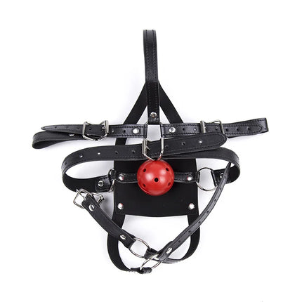 Bdsm Mask Open Mouth Gag Bondage Hood Adult Toys Sex Products Erotic Games For Couples Sexy Accessories 	SM Goods 18 Sexshop