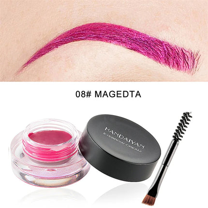 HANDAIYAN 12 Colors Eyebrow Gel Colorful Eyebrow Cream Eyebrow Dye Glue No Fading Waterproof Long Lasting Brow Makeup Cosmetics