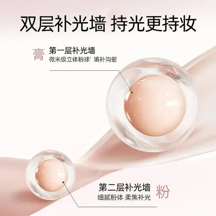Little Ondine Cosmetics Double Effec Combination High Gloss Powder Blusher Plate Facial Repair Multi-purpose Brighten Makeup