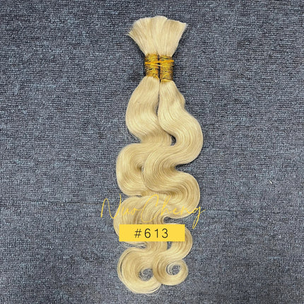 Blonde Body Wave Human Braiding Hair for Boho Braids 27# 2 Bundles Human Braiding Hair 100g Bulk Human Hair for 8-30inches