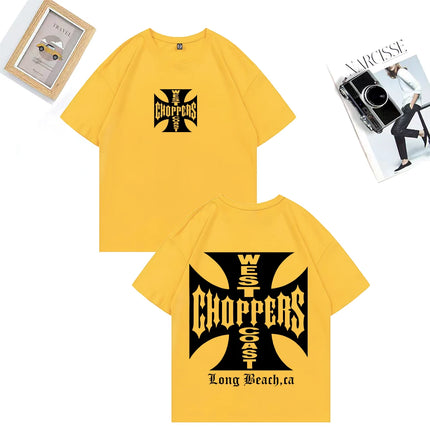 Paul Walker Shirt West Coast Choppers men T-shirt Women vintage Loose tops Cotton short sleeve Hip Hop streetwear Unisex Tshirts