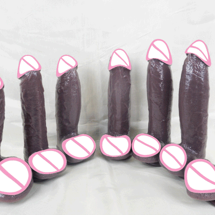 Black Realistic Dildo with Strong Suction Cup Large Penis Liquid Silicone Sex Toy for Women Men Adults Pleasure