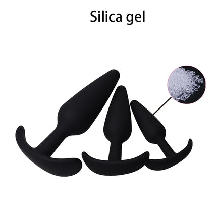 Prostate Massager 3 Different Size Silicone Plugs Anal Butt Plug Anal Dilation Trainer Adult Games Sex Toys For Men Women SM