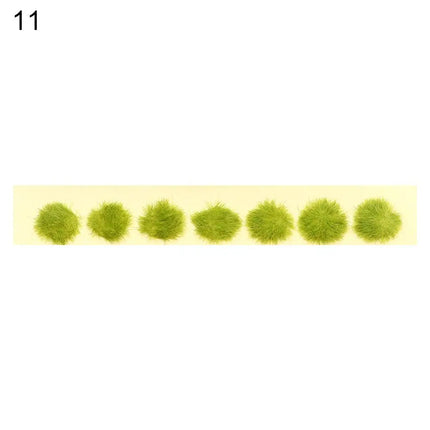 1Set Miniature Flower Cluster Garden Decor DIY Grass Tufts Building Layout Static Scenery Model 9*1*0.6cm Durable Sand Table