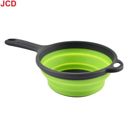 JCD 1pcs Fruit Vegetable Washing Basket Foldable Strainer Silicone Colander Dish Collapsible Drainer Filter Kitchen Storage Tool