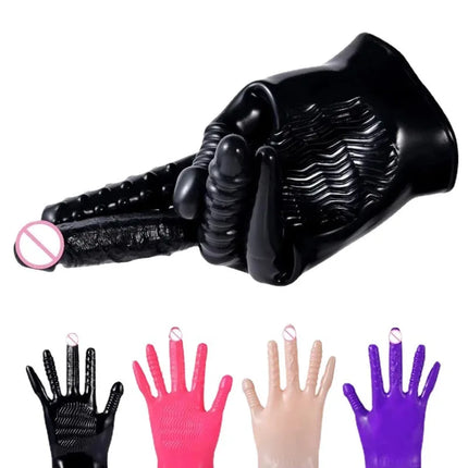 BDSM Vibrator Sex Toy Female Masturbation G Spot Clitoris Stimulator Sex Gloves Vibrating Fingers SM Slave Adult Toy 18+ Product