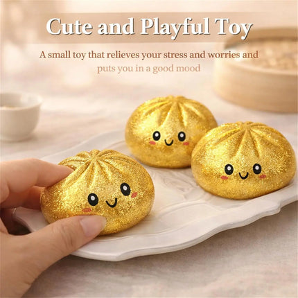 2027Glitter Dumpling Glitter Dumpling Squishy with Box Dumplings Sensory Squeeze Toy for Stress Relief