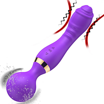 2 in 1 AV Wand Vibrator for Women Clit G-Spot Vagina Stimulator Nipples Breast Massager Female Masturbator Sex Toy for Women 18+