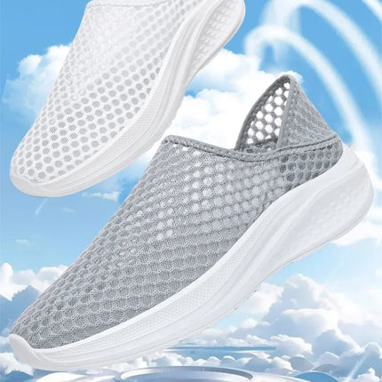 Sports shoes men's mesh breathable casual men's shoes unisex soft and comfortable couple shoes plus size flat shoes women 36-48
