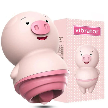 Tongue Licking Vibrator For Women 6 Modes Cute Sexy Pig Sex Toys Clit Stimulator G-Spot Nipple Female Masturbator Couples Toys