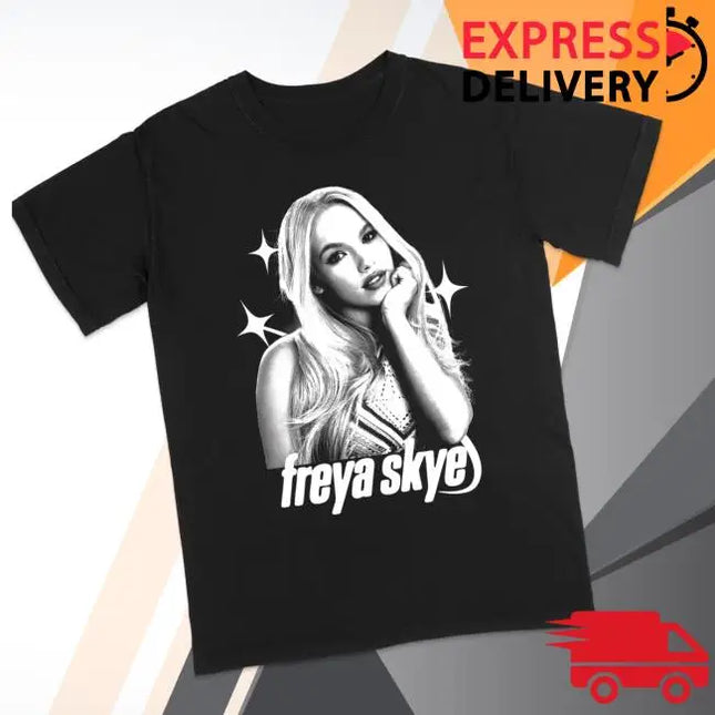 Fashion Y2k Hip Pop Tops Freya Skye Hip Hop Retro Print Cotton T-shirt Casual Loose Top Sports Street Wear Unisex Fans Gift