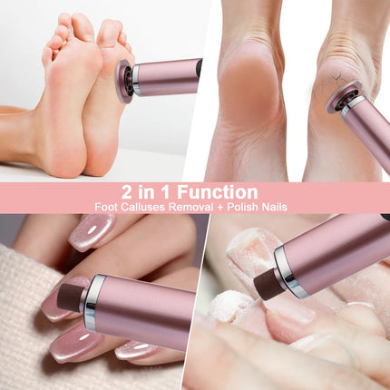 Electric Foot Callus Remover Heels Remove Dead Skin Pedicure Tools Wireless Rechargeable Foot Heel Care Tool With Sandpaper