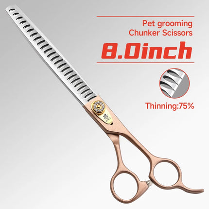 Fenice Professional JP440C 7/7.5/8 inch Pet Dog Grooming Chunker Scissors Thinning Shears Tijeras Tesoura Thinning Rate 35%/75%