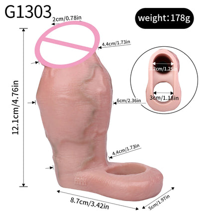 SXXY 2 Colors Silicone Realistic Deep Veins Open Head Penis Sleeve For Men Delay Ejaculation Soft Inner Thread Cock Ring Dick Sh
