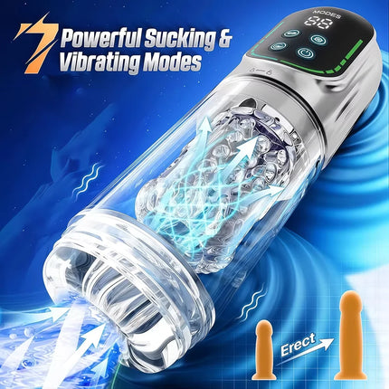 Automatic Telescopic Rotation Masturbator Cup Vagina Masturbation Blowjob Adults Sex Toys for Men Male Piston Mastubator