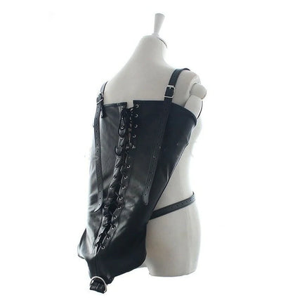 BDSM Behind Back Straight Jacket Leather Over Shoulder ArmBinder Adult Sex Bondage Kit Adult Games Glove Sex Toys for Couples