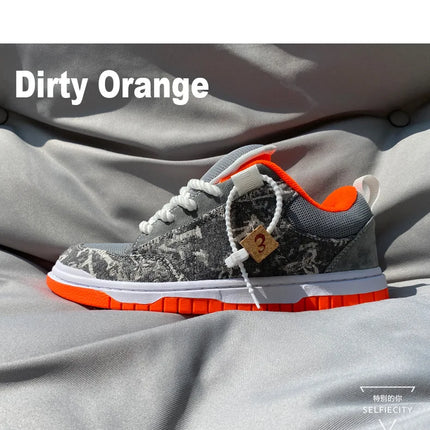 Large Size Men Volcano Gray Low-top Thick Big Tongue Sports Shoes Women Couple Versatile Trend Leisure Skateboarding Shoes
