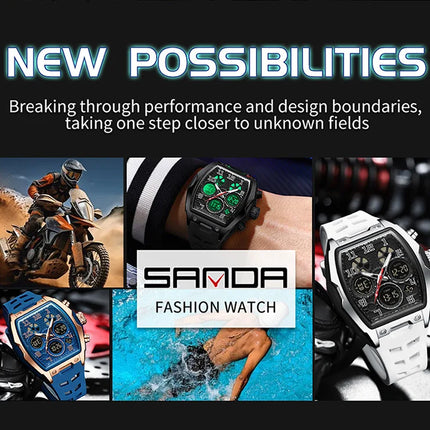 Men Dual Display Watches For Male Clock 2025 Top Brand Luxury Military Silicone Band Men Wrist Watches Sports Digital Wristwatch