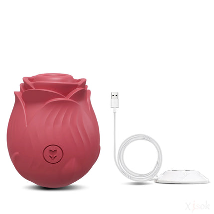 Clit Sucker Rose-Vibrator for Women Suction Cup Vacuum Nipple Clitoris Stimulator Female Sex Toy Masturbation Adult Supplies