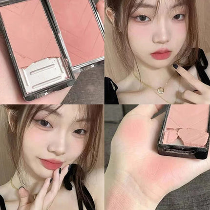 [L&P] 1Pc Girl Blush Peach Makeup Palette | 6 Colors Blusher | Nude Brown Contour | Korean Natural Rouge | Cheek Tint Cosmetics