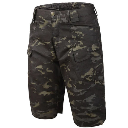 2026 Summer Men Camo Tactical Shorts Breathable Multi Pocket Black Camouflage Outdoor Hunting Camping Training Commute