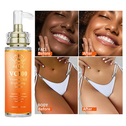 AILKE Vitamin C Whitening Kit For Women, Even Skin Tone, Clean Skin, Moisturizing, Anti Wrinkles, Skin Glowing Beauty Set