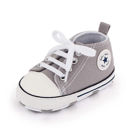 Spring New Baby Shoes Boy and Girl Classic Canvas Casual Sneakers Soft Sole Non-Slip Walking Newborn Toddler Shoes First Walkers