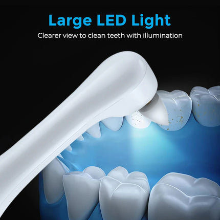 Tooth Polisher Rechargeable Teeth Polisher With 6 Brush Heads Tooth Whitening Kit For Cleaning Polishing Teeth Whitening Plaque