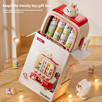 Auto Drinks Vending Machine Toys Children Coin Operated Game Simulation Mini Beverage Machine Kids Pretend Play Christmas Gifts